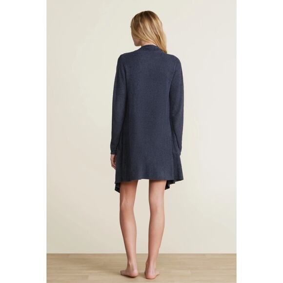 Barefoot Dreams Cozychic Lite Calypso Wrap Dark Gray Open Cardigan Size L XL - Picture 2 of 8